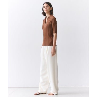 BEIGE, 【Oggi掲載】LABRADO / ランダムリブ スキッパーニット （Brown）｜詳細画像
