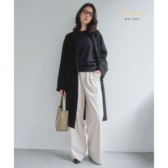 【セットアップ対応】CORBY / ウールイージーワイドパンツ （Ecru）