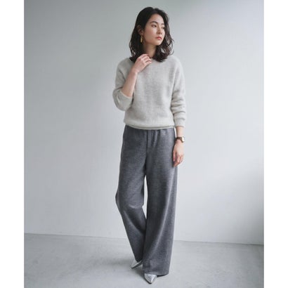 BEIGE, 【セットアップ対応】CORBY / ウールイージーワイドパンツ （Gray）｜詳細画像
