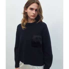 LEADER / シールポケット クルーネックニット （Navy）