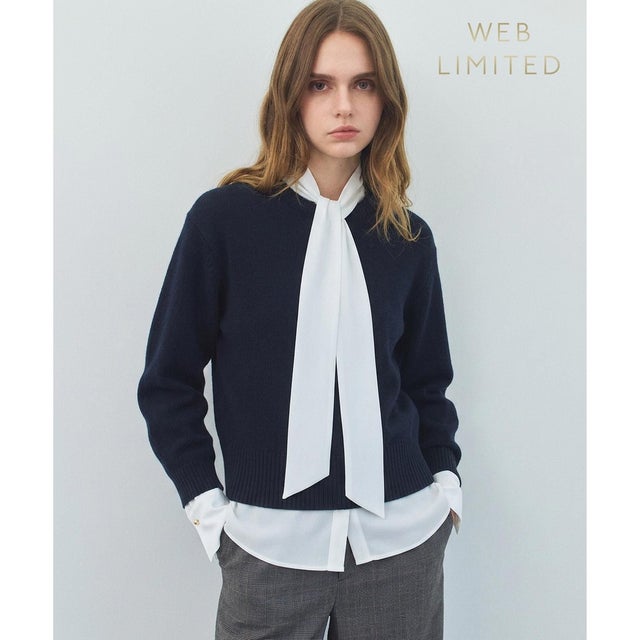 LEADER / メリノウール ベーシックニット （Navy）