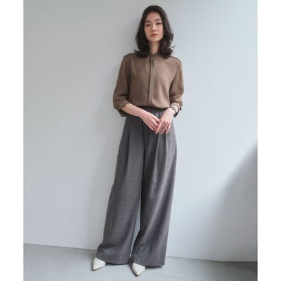 BEIGE, AVON / ウールチェック ワイドパンツ （Gray Check）｜詳細画像