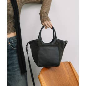コーデュロイ×コットン リバーシブル2WAYバッグ （カーキ）