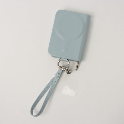 カウレザー MagSafe対応 ストラップ付き カウレザー カードケース （ライトブルー）｜詳細画像
