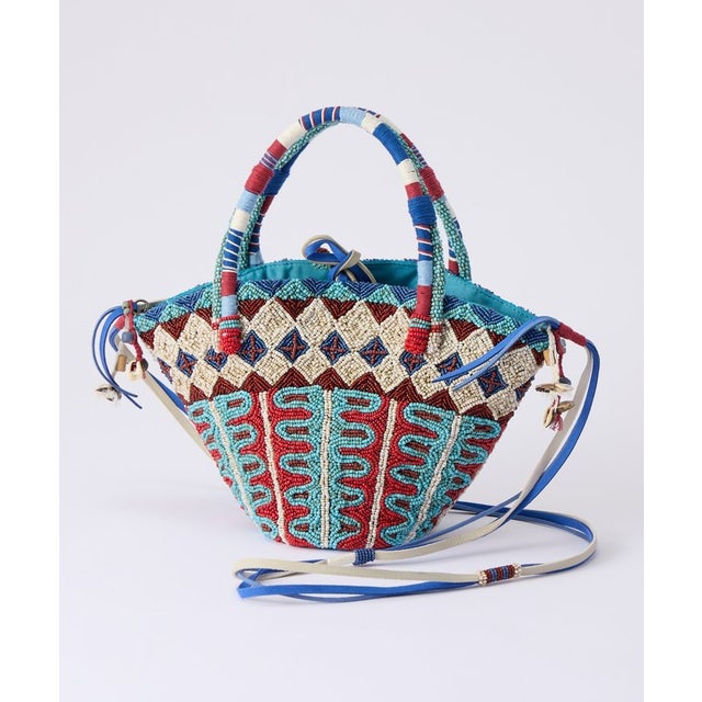 9/28(月)18時予約開始《IMAYIN》ビーズ刺繍ミニトートバッグ （brown）