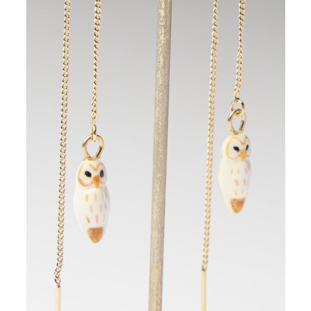 《nach》フクロウロングピアス （gold）