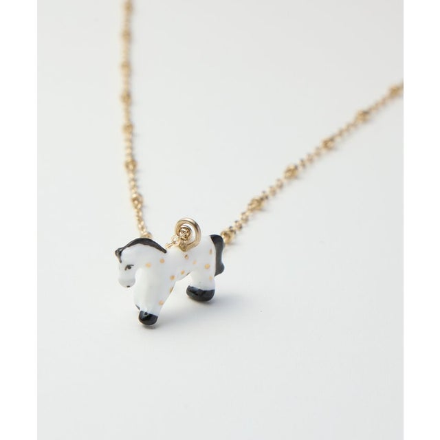 《nach》白馬ネックレス （gold）