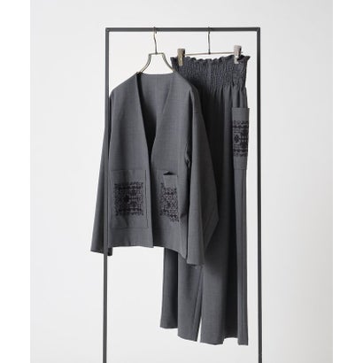 ビアズリー BEARDSLEY クロスステッチシャーリングパンツ《15 quinze》 （black）｜詳細画像
