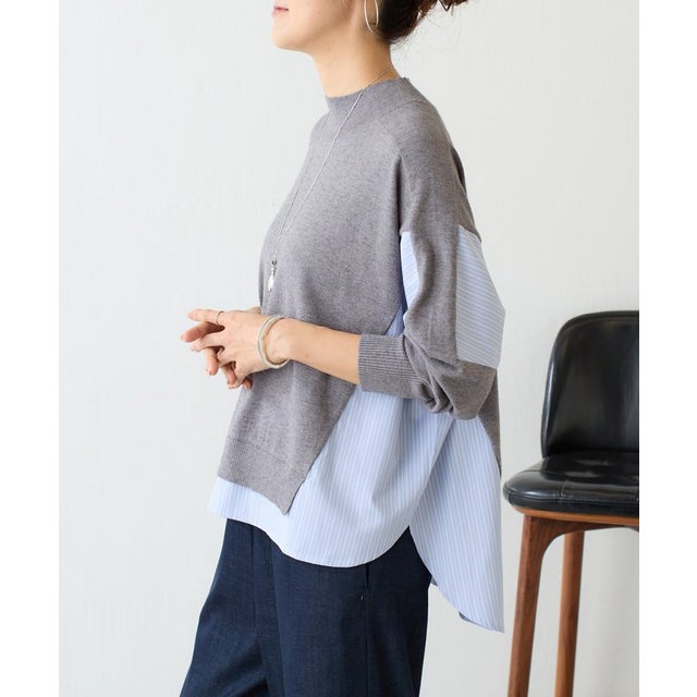 フハクコンビドルマンニット （gray）