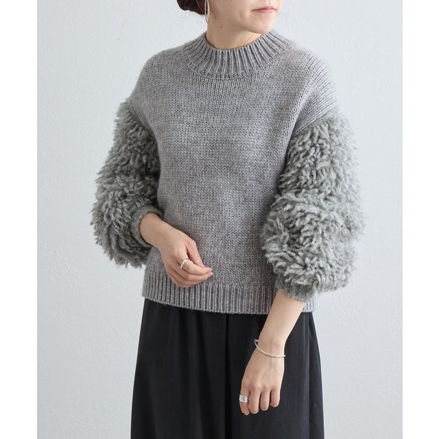 パイル袖プルオーバー （gray）