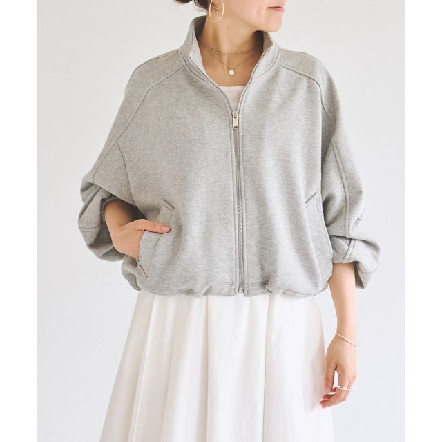 ハイネックフレンチテリージップアップ （gray）