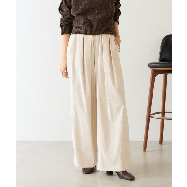 コーデュロイタックバギーパンツ （beige）