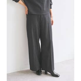 ウールワイドパンツ《LIVETRT》【セットアップ】 （charcoal）