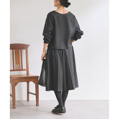 ウール前後ジップブラウス《LIVETRT》【セットアップ】 （navy）｜詳細画像