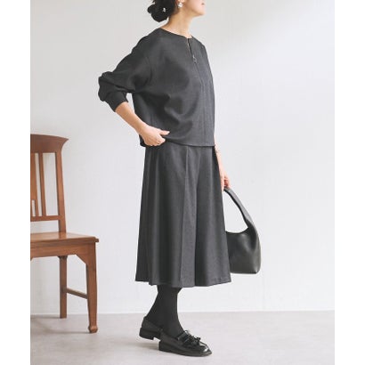 ウール前後ジップブラウス《LIVETRT》【セットアップ】 （navy）｜詳細画像