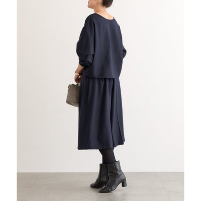 ウール前後ジップブラウス《LIVETRT》【セットアップ】 （navy）｜詳細画像