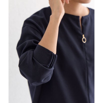 ウール前後ジップブラウス《LIVETRT》【セットアップ】 （navy）｜詳細画像