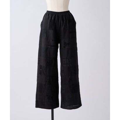 《10/6(火)予約》パッチワークレースパンツ《Maison Flore》 （black）｜詳細画像