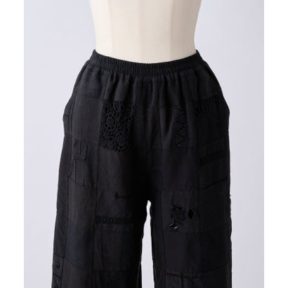 《10/6(火)予約》パッチワークレースパンツ《Maison Flore》 （black）｜詳細画像