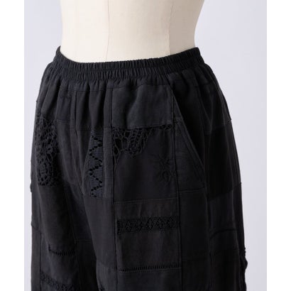 《10/6(火)予約》パッチワークレースパンツ《Maison Flore》 （black）｜詳細画像
