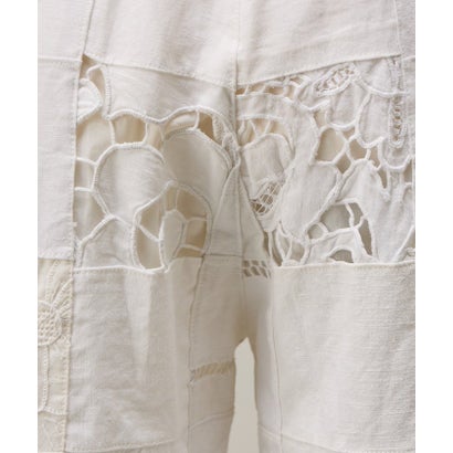 《10/6(火)予約》パッチワークレースパンツ《Maison Flore》 （black）｜詳細画像