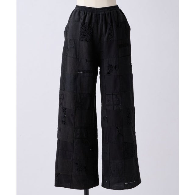 《10/6(火)予約》パッチワークレースパンツ《Maison Flore》 （black）
