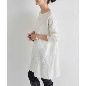 星刺繍ニットチュニック （ivory）