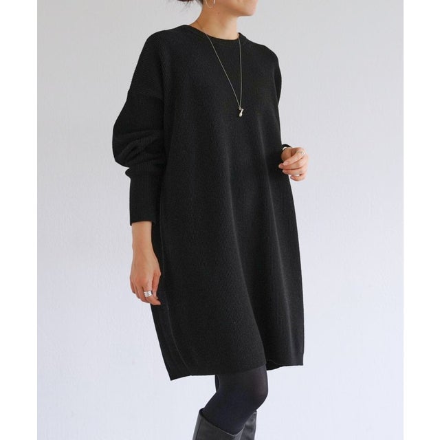 ウールニットワンピース （black）