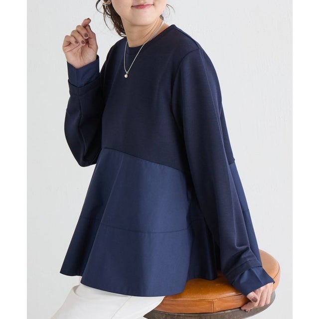 フレアペプラムプルオーバー （navy）