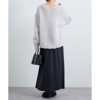 ビアズリー BEARDSLEY 《10/22(木)12：00予約開始予定》アルパカ起毛プルオーバー （lightgrey）｜詳細画像