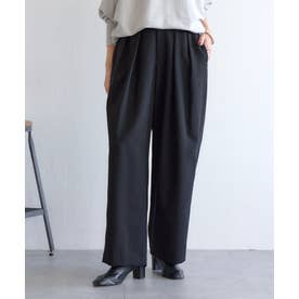 《10/22(木)12:00予約開始予定》ダブルタックワイドパンツ （black）