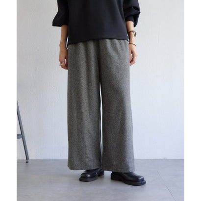 ツイードウエストリブパンツ （darkgray）｜詳細画像
