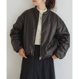 《10/22(木)12:00予約開始予定》レザーダウンジャケット （black）