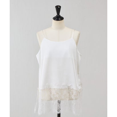 ビアズリー BEARDSLEY サテンレースキャミ《LIVETART》 （white）｜詳細画像