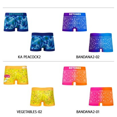 ビトーンズ BETONES ボクサーパンツ ボクサーブリーフ メンズ BOXER BRIEFS ブルー レッド イエロー マルチ （BLACK AKER2-03）｜詳細画像