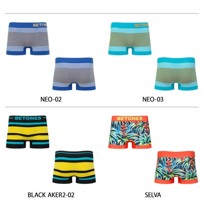 ビトーンズ BETONES ボクサーパンツ ボクサーブリーフ メンズ BOXER BRIEFS ブルー レッド イエロー マルチ （KA ELEPHANT-K）｜詳細画像