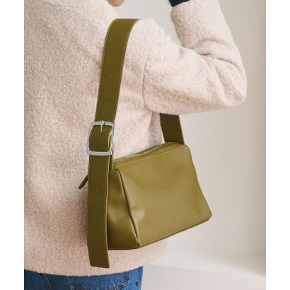 スクエア ビッグバックル ショルダーバッグ （OLIVE）｜詳細画像
