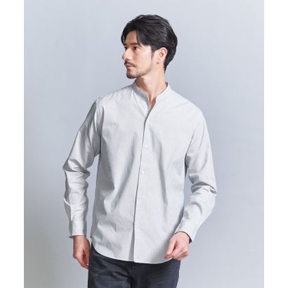 【WEB限定 WARDROBE SMART】コットン バンドカラー スキッパー シャツ （WHITE）｜詳細画像