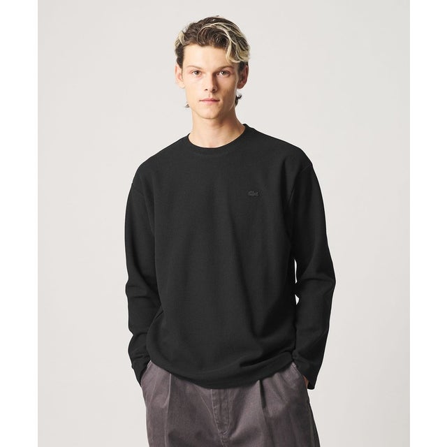 ＜LACOSTE for BEAUTY&YOUTH＞ ワントーン ロングスリーブ カットソー （BLACK）