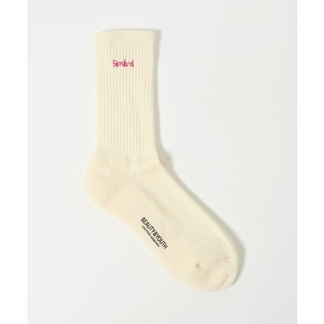 フリーダム スタンダード エンブロイダリー ロゴ クルー ソックス （OFF WHITE）