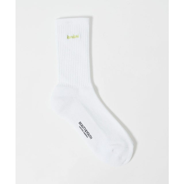 フリーダム スタンダード エンブロイダリー ロゴ クルー ソックス （WHITE）