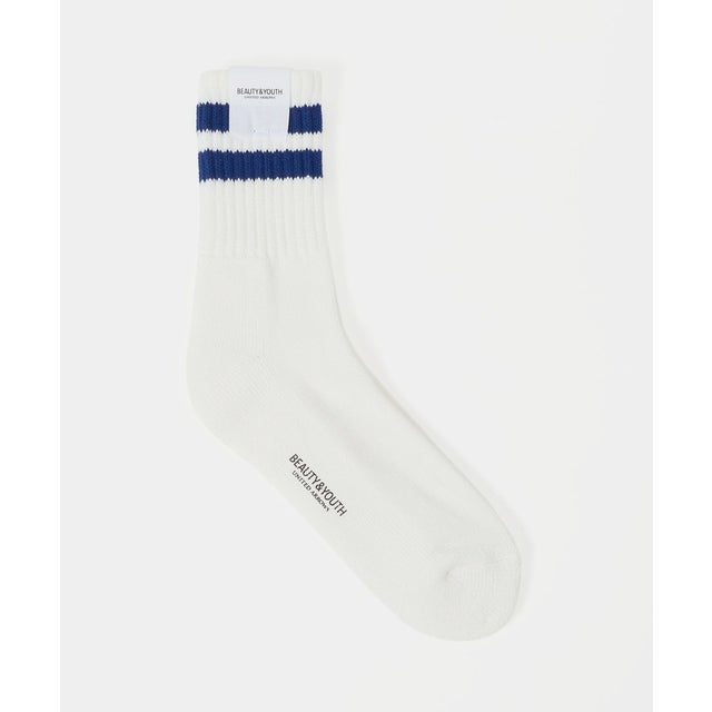 2ライン パイル クルー ソックス （WHITE）