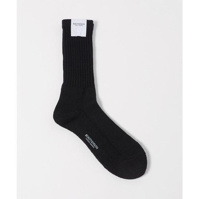 ルーズ パイル クルー ソックス （BLACK）