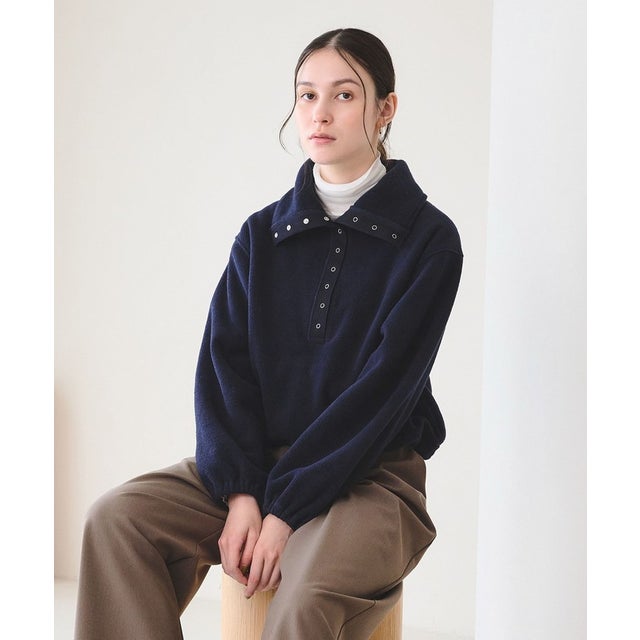 フリース スナップ プルオーバー （NAVY）