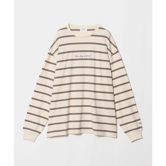 Samplee STRP L/S TEE f （NATURAL）