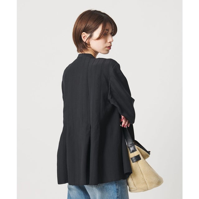レーヨンポリエステル タイ タックシャツ （BLACK）