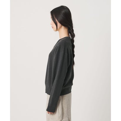 ソフトコットン Vネック スムース ニットプルオーバー ウォッシャブル （OFF WHITE）｜詳細画像