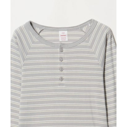 【別注】＜Healthknit＞ボーダー ヘンリーネック プルオーバー （WHITE）｜詳細画像