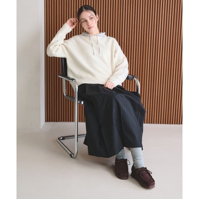 ウールカシミヤ アクア クルーネックニット （OFF WHITE）｜詳細画像