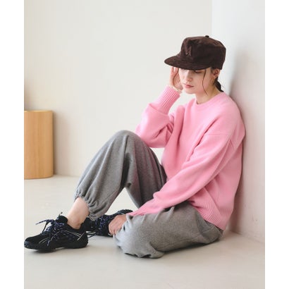 ウールカシミヤ アクア クルーネックニット （PINK）｜詳細画像